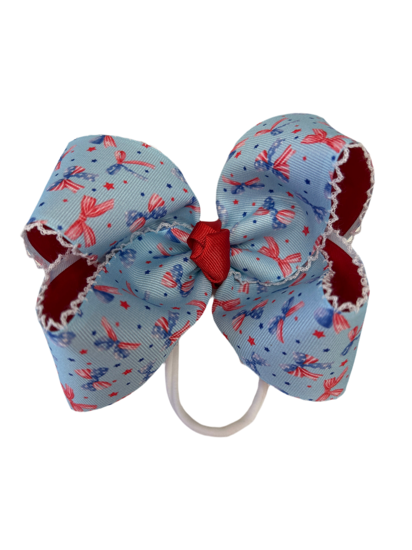 American Flag Coquette Layered Bow - Doodlebug's Children's Boutique