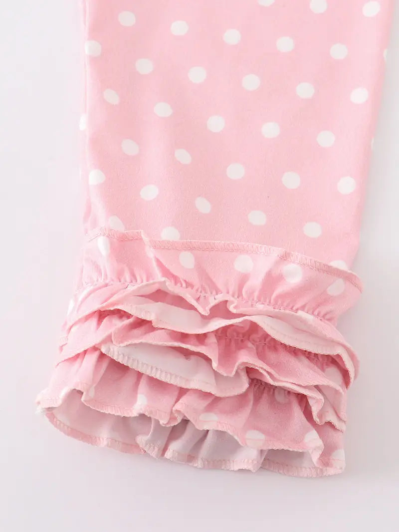 Pink Floral Ruffle Legging Set - Doodlebug's Children's Boutique