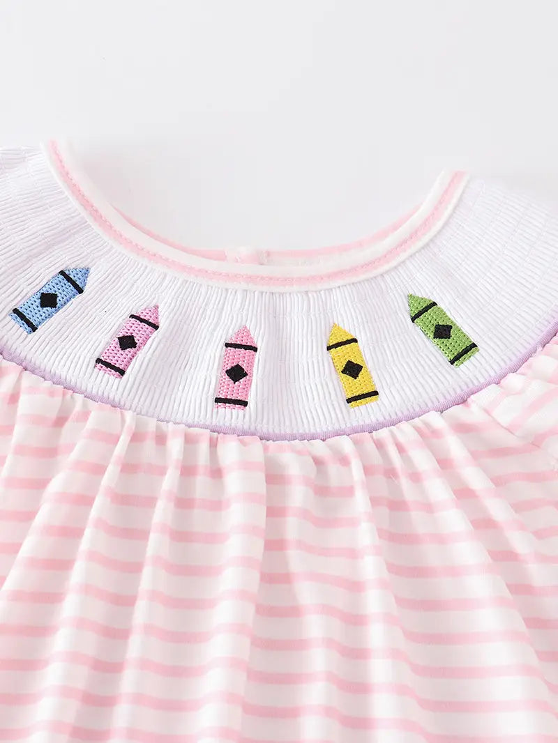 Crayon Smocked Set - Doodlebug's Children's Boutique