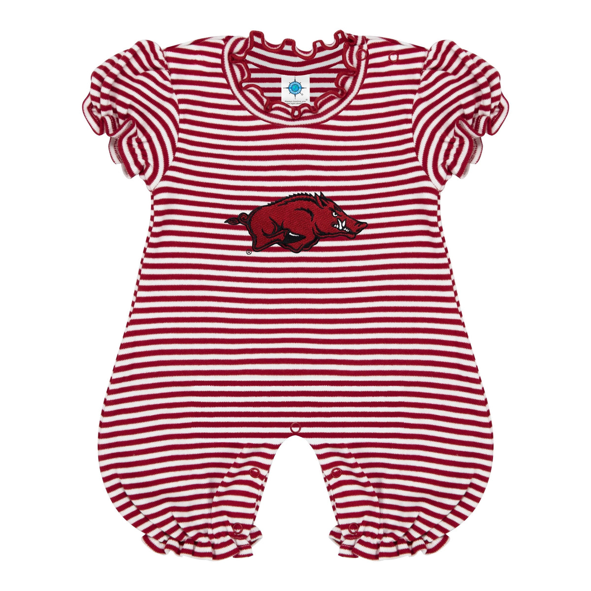Razorback Stripe Bubble Romper - Doodlebug's Children's Boutique