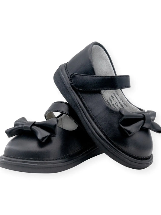 Black Bow Squeaker Shoe  - Doodlebug's Children's Boutique
