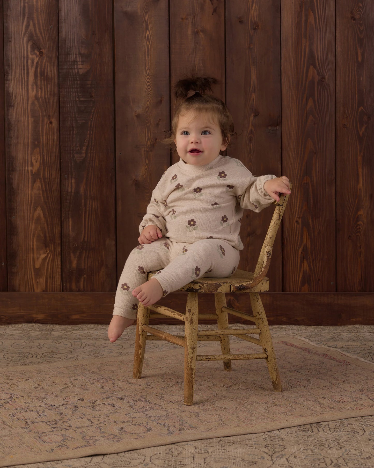Spongey Knit Set in Petal Daisy