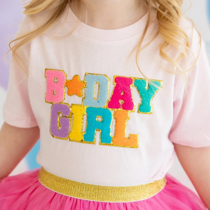 Birthday Girl Patch Shirt  - Doodlebug's Children's Boutique