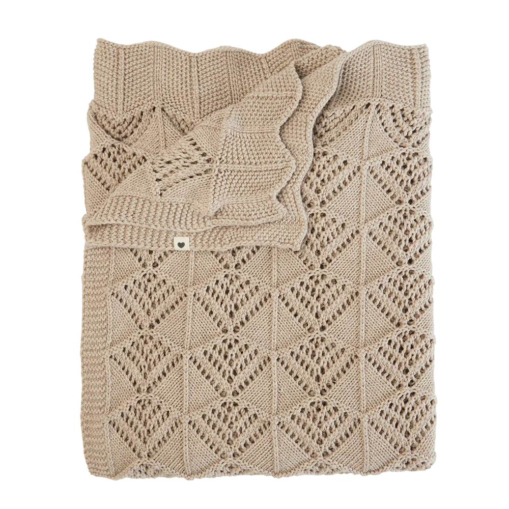 Knitted Wavy Blanket