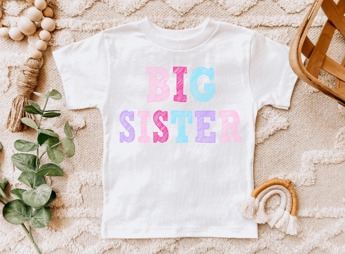 Big Sister Short Sleeve Shirt - Doodlebug's Children's Boutique