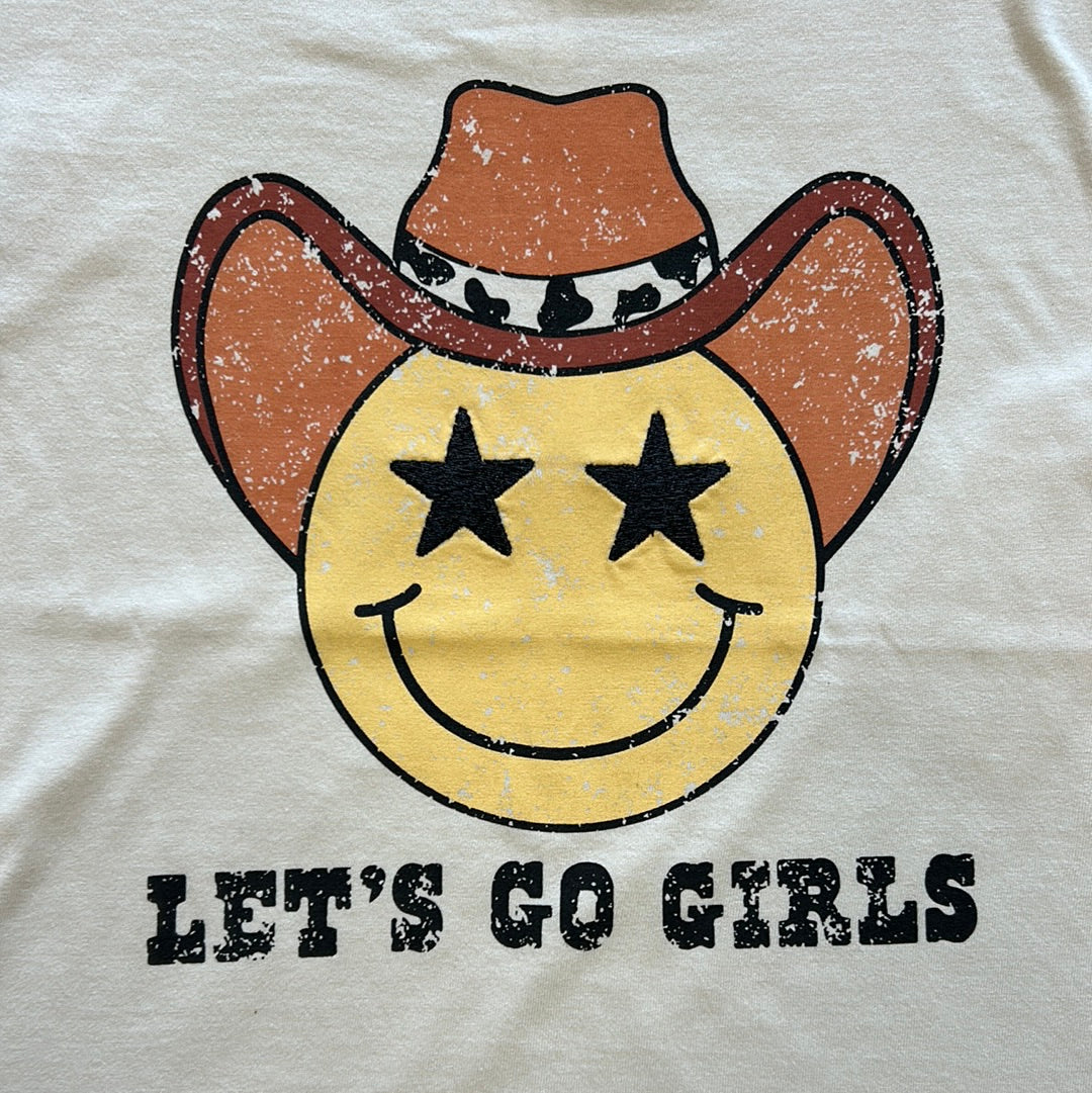 Let's Go Girls Embroidered Tee - Doodlebug's Children's Boutique