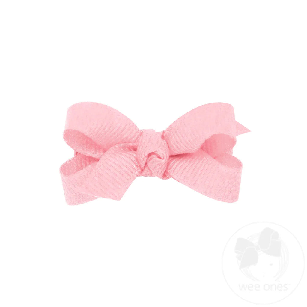 Baby Classic Grosgrain Bow in Light PInk - Doodlebug's Children's Boutique