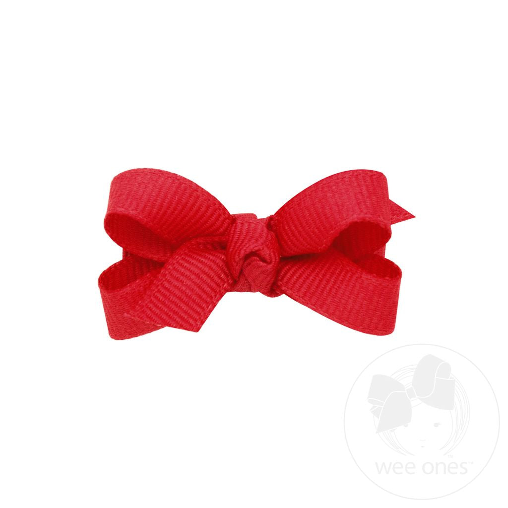 Baby Classic Grosgrain Bow in Red - Doodlebug's Children's Boutique