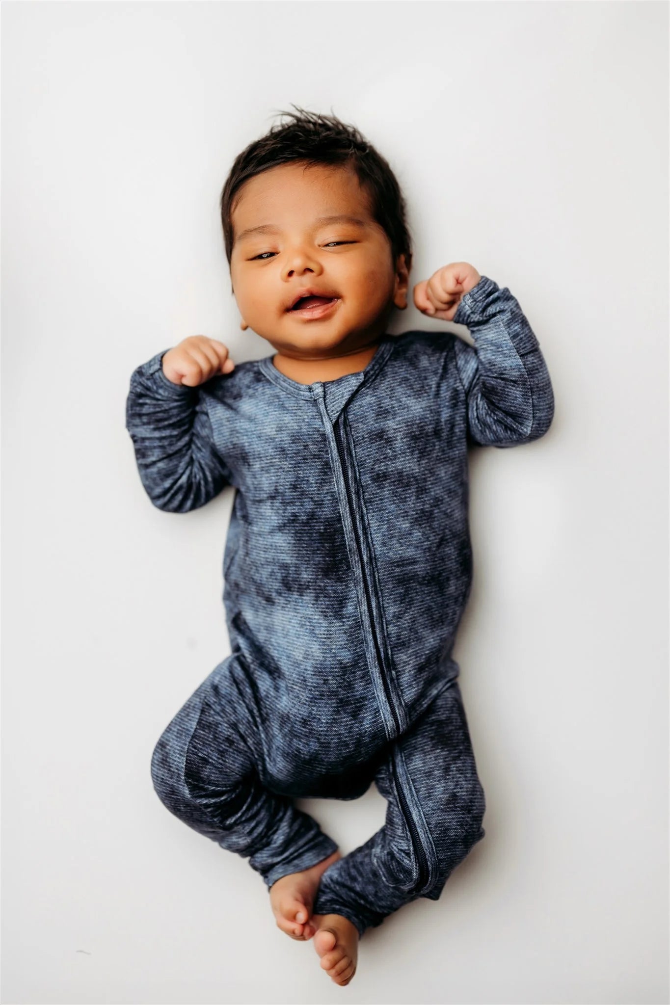 Denim Zip Footie - Doodlebug's Children's Boutique