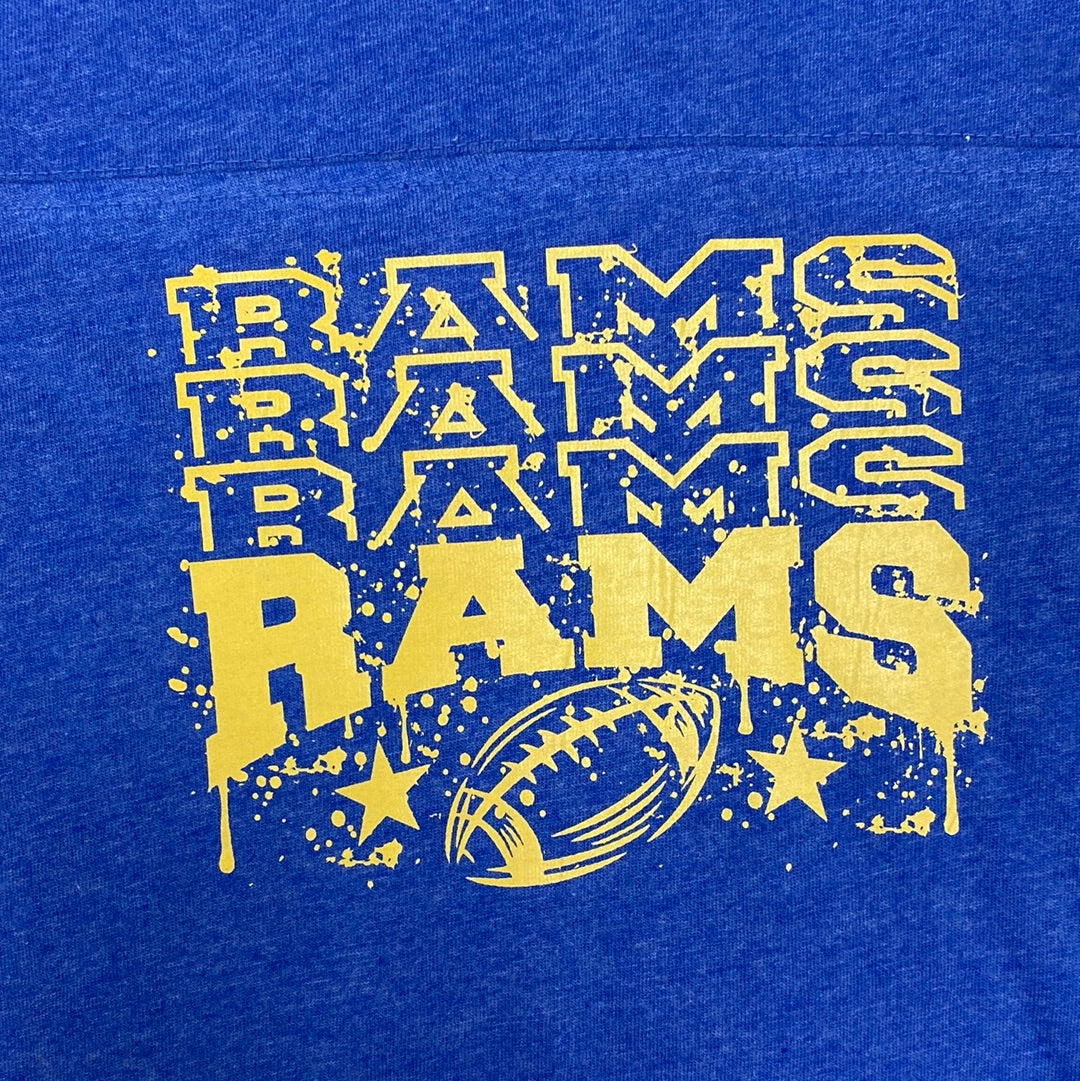 Rams Football Ringer Tee - Doodlebug's Children's Boutique