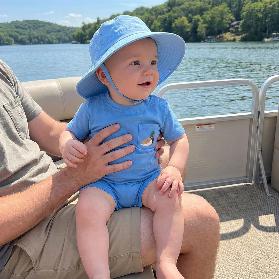 Mallard Pocket Romper - Doodlebug's Children's Boutique