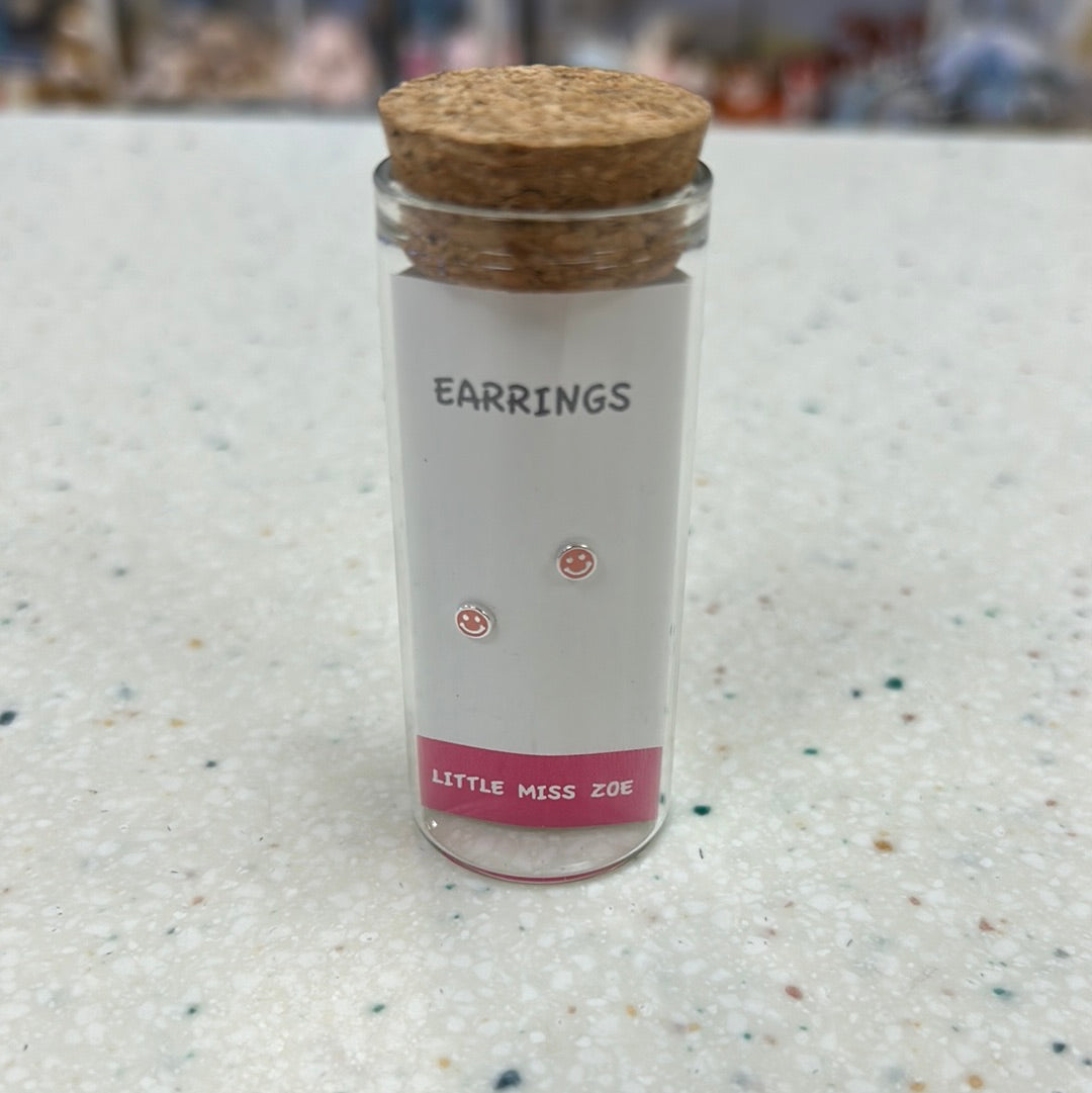 Pink Smile Earrings - Doodlebug's Children's Boutique