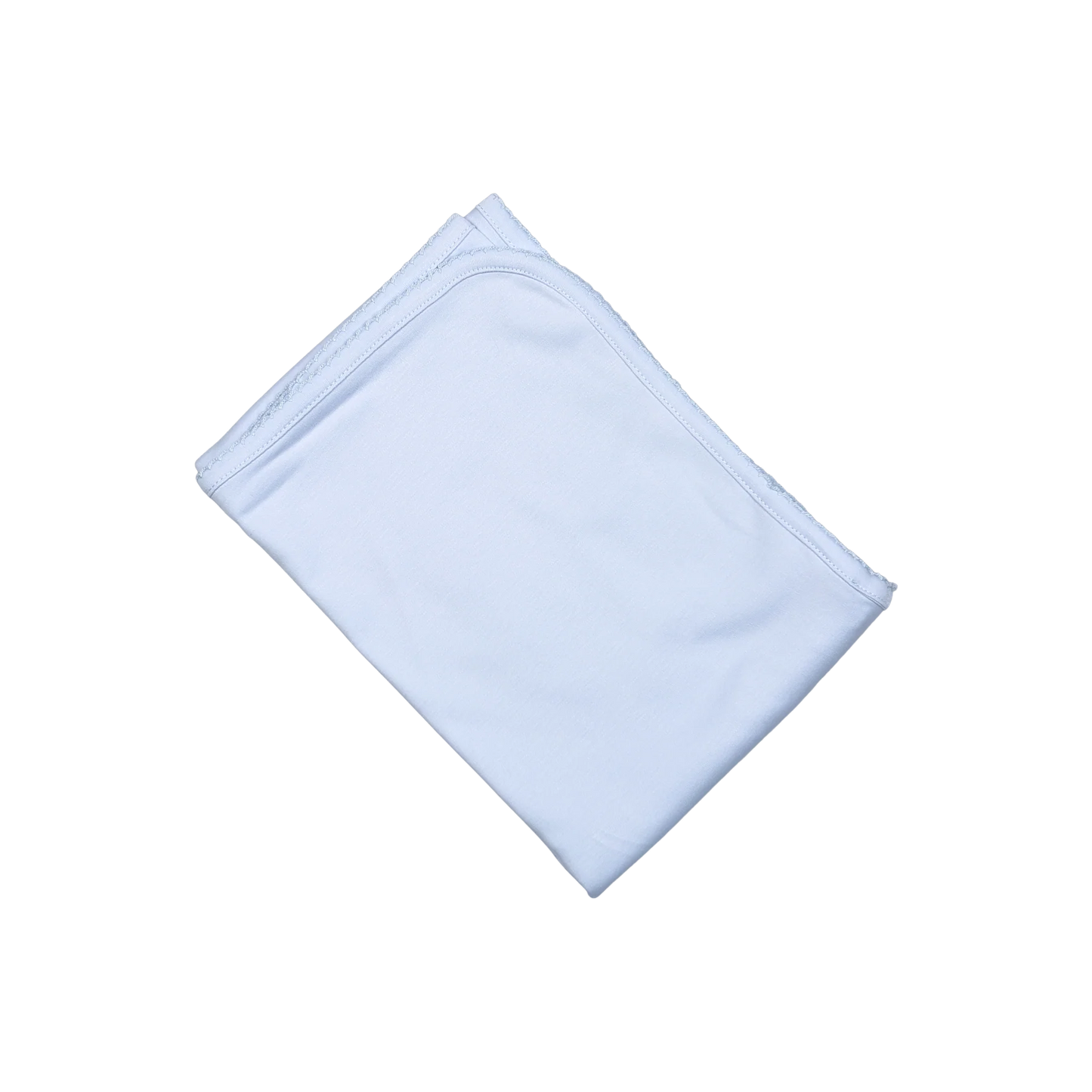 Blue Picot Trim Blanket - Doodlebug's Children's Boutique