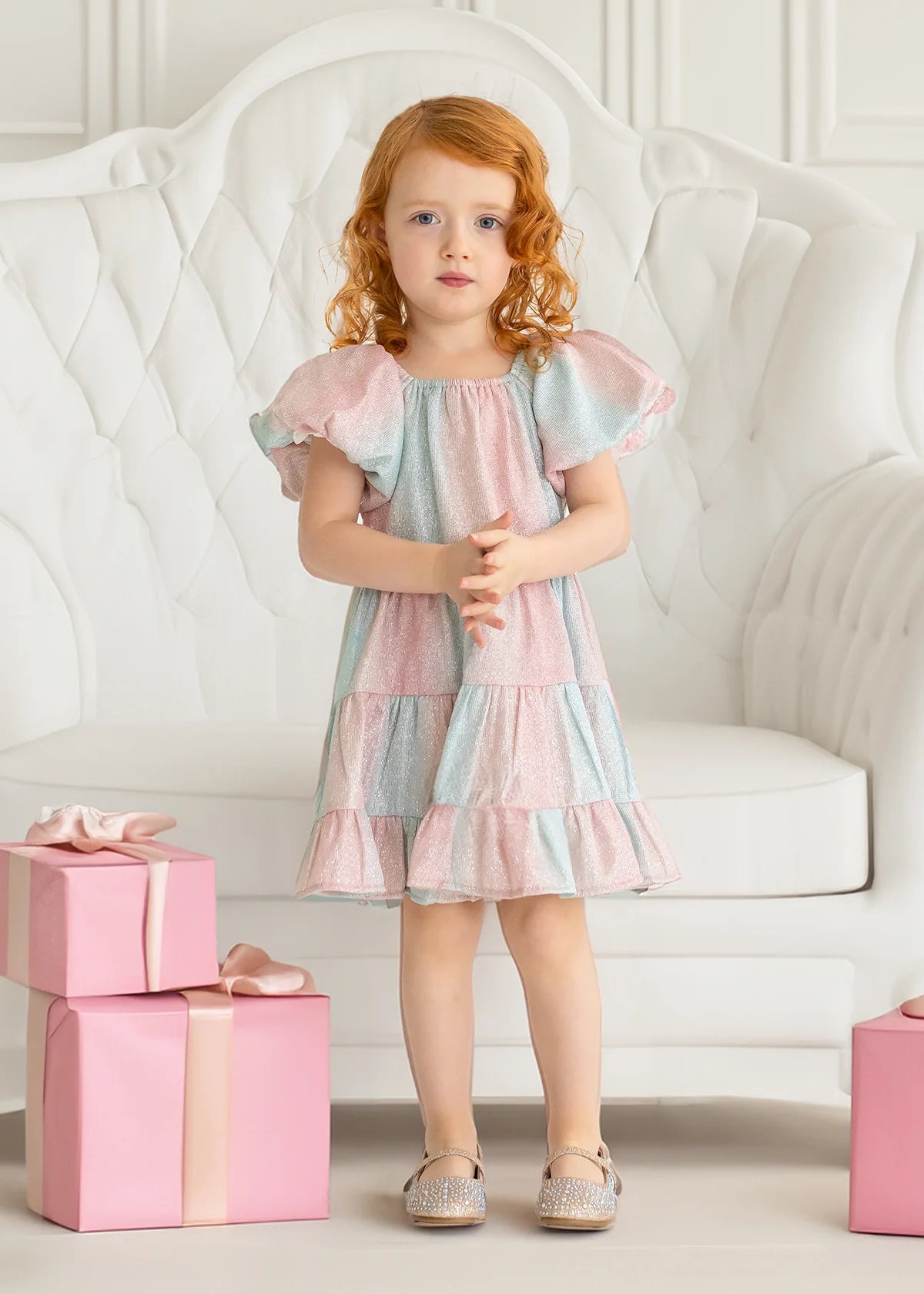 Pink Shimmer Dress - Doodlebug's Children's Boutique