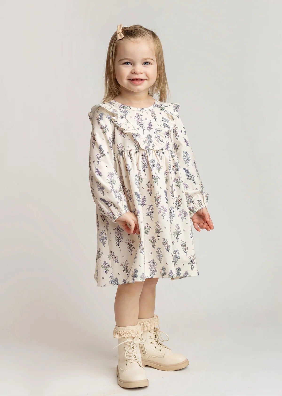 Gracie Long Sleeve Floral Ruffle Dress