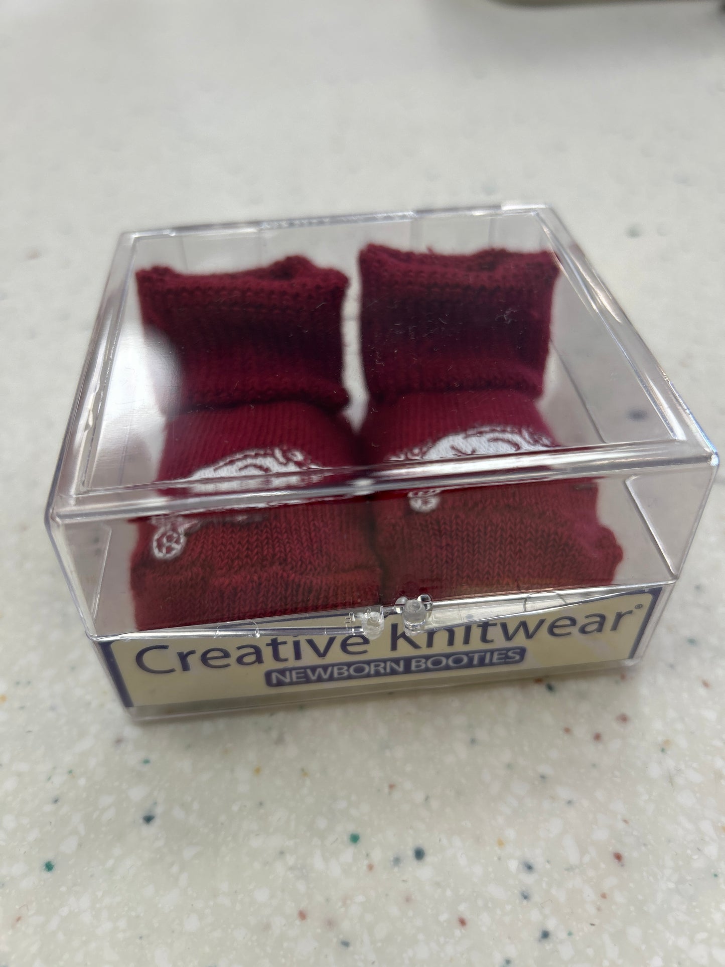 Crimson Razorback Booties - Doodlebug's Children's Boutique