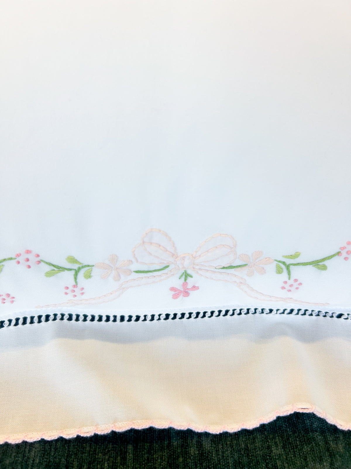 Pink Bow Spring Garden Pillow - Doodlebug's Children's Boutique