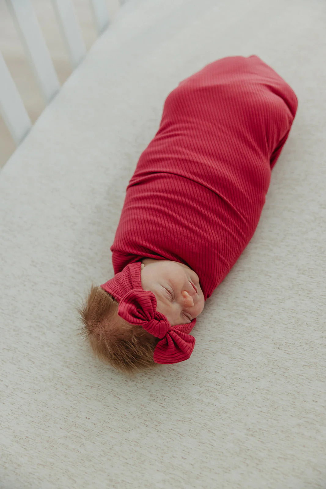 Berry Rib Knit Swaddle Blanket - Doodlebug's Children's Boutique