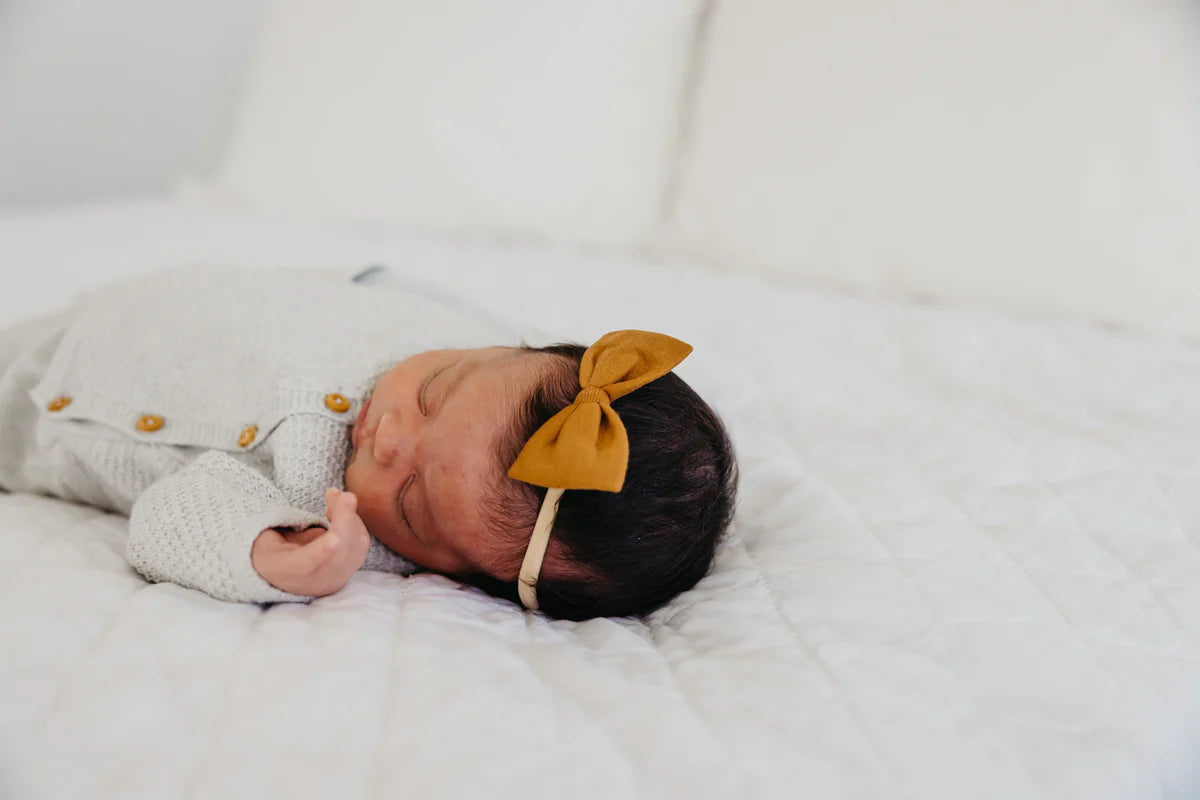 Camel Bowtie Nylon Bow - Doodlebug's Children's Boutique