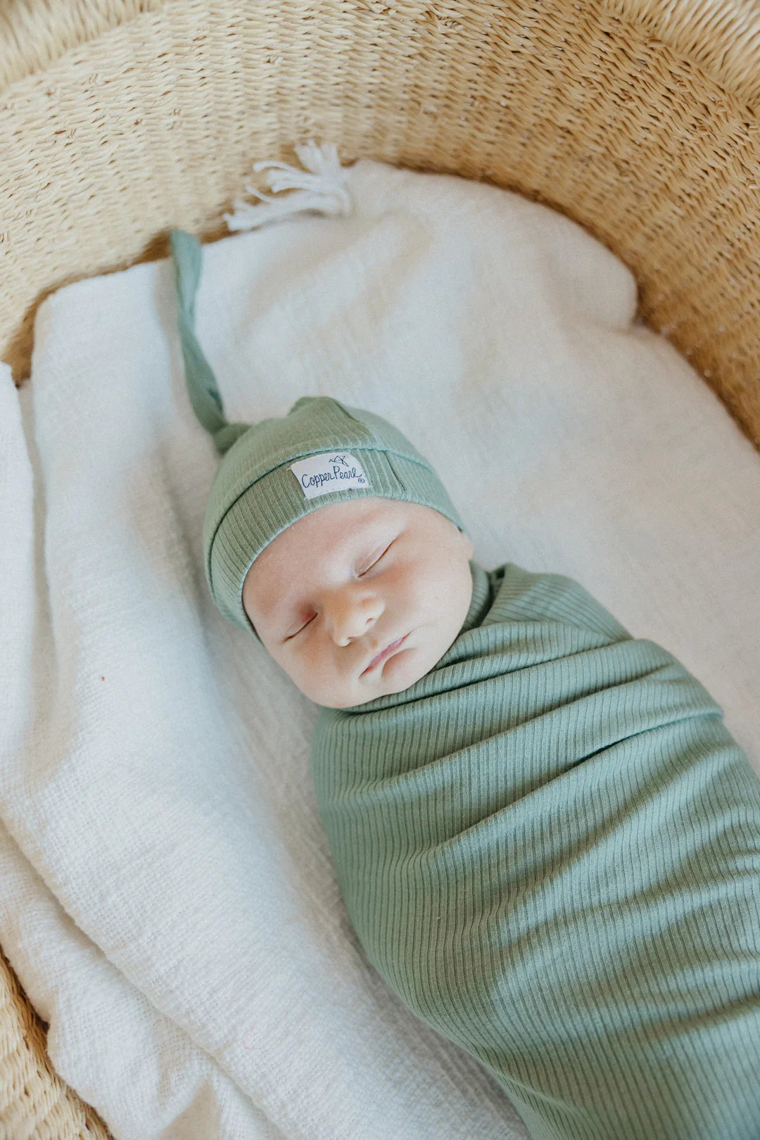 Clover Rib Knit Top Knot Hat - Doodlebug's Children's Boutique