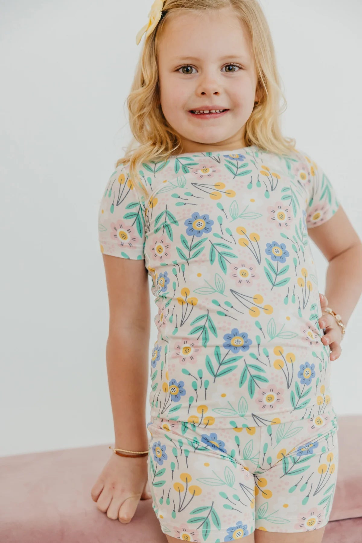 Clara 2 Piece Short Sleeve Pajama Set - Doodlebug's Children's Boutique