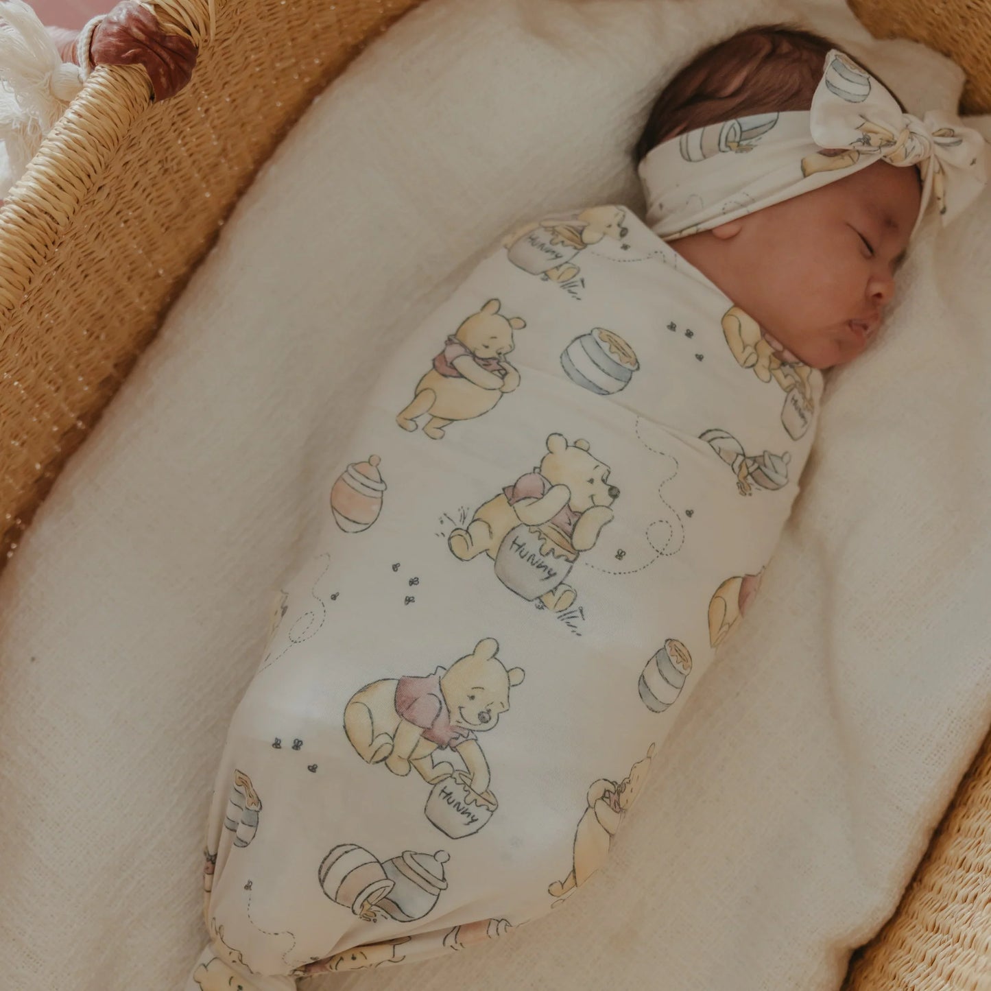 Hunny Swaddle Blanket - Doodlebug's Children's Boutique