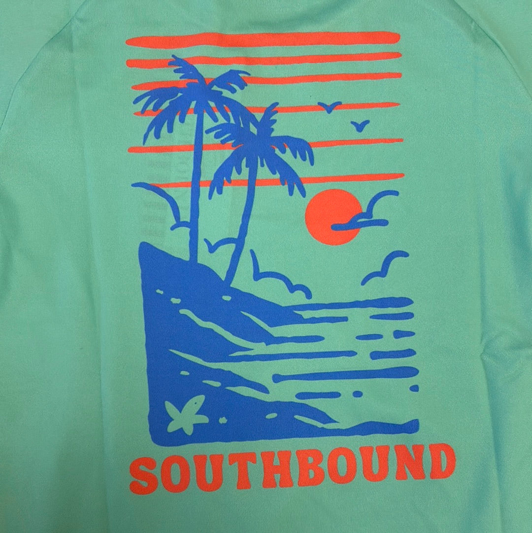 Long Sleeve Performance Tee in Palms - Doodlebug's Children's Boutique