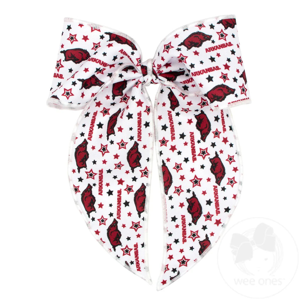 Arkansas Razorbacks King Star Fabric Bow - Doodlebug's Children's Boutique