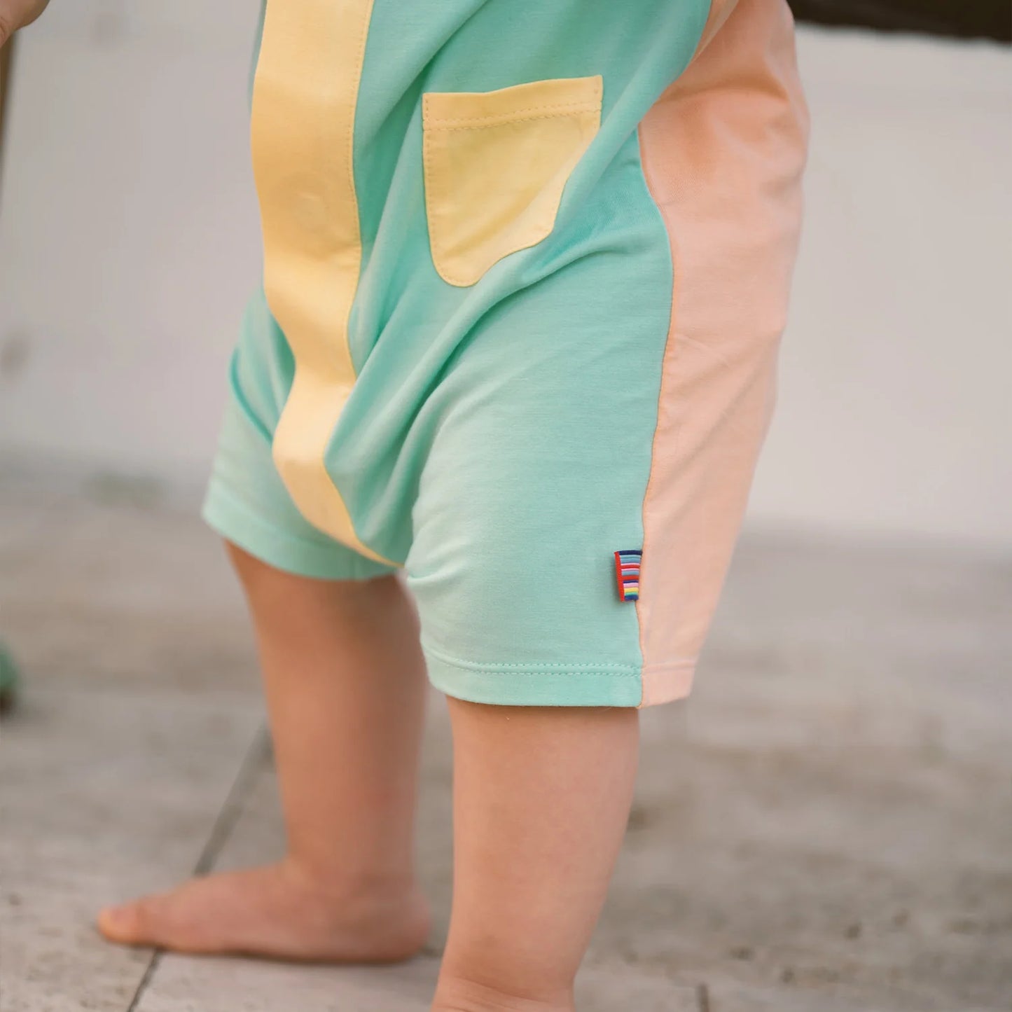 Aloe Color Block Modal Magnetic Romper - Doodlebug's Children's Boutique