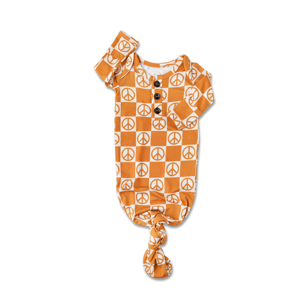 Adler Knotted Button Gown - Doodlebug's Children's Boutique