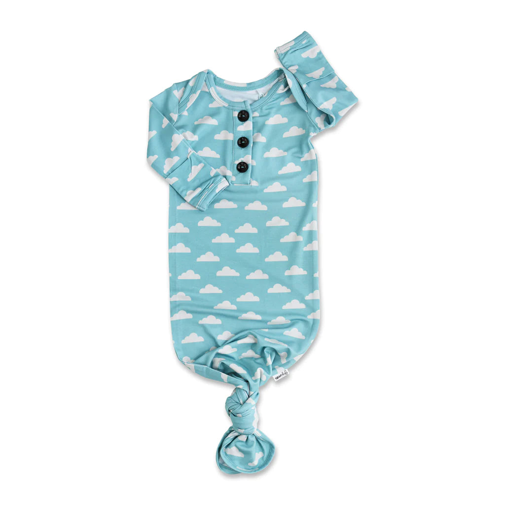 Andy Knotted Button Gown - Doodlebug's Children's Boutique