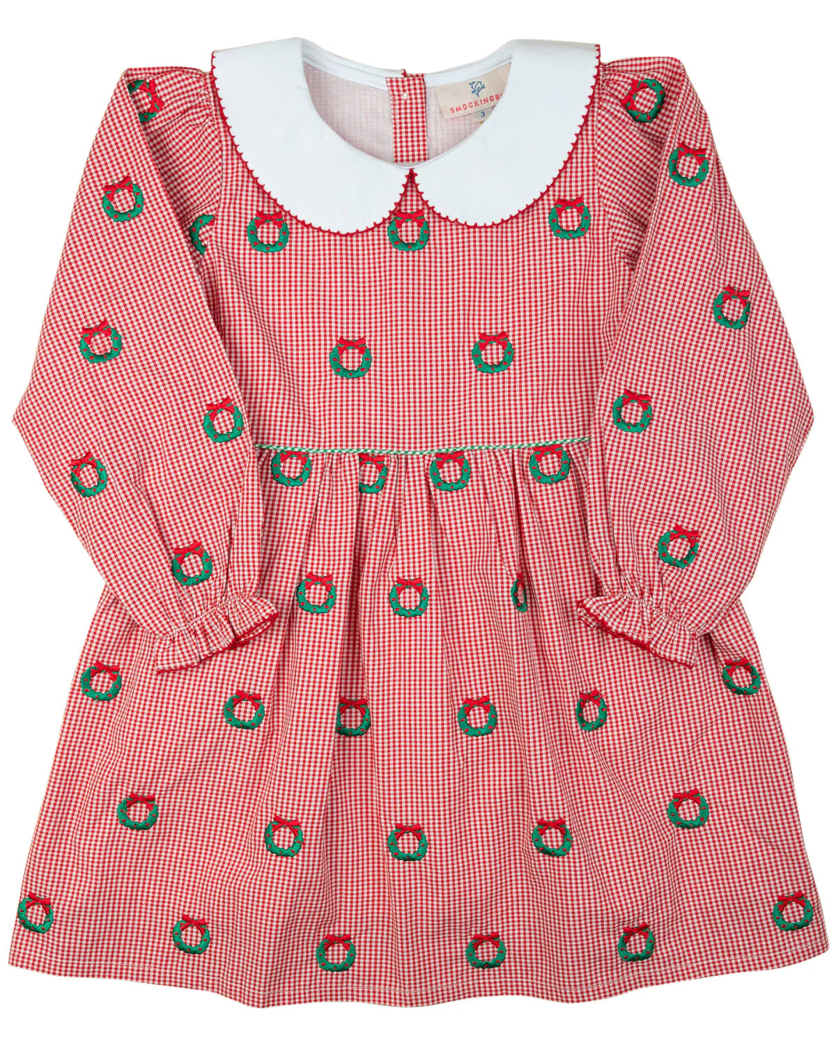 Christmas Wreaths Embroidered Dress - Doodlebug's Children's Boutique