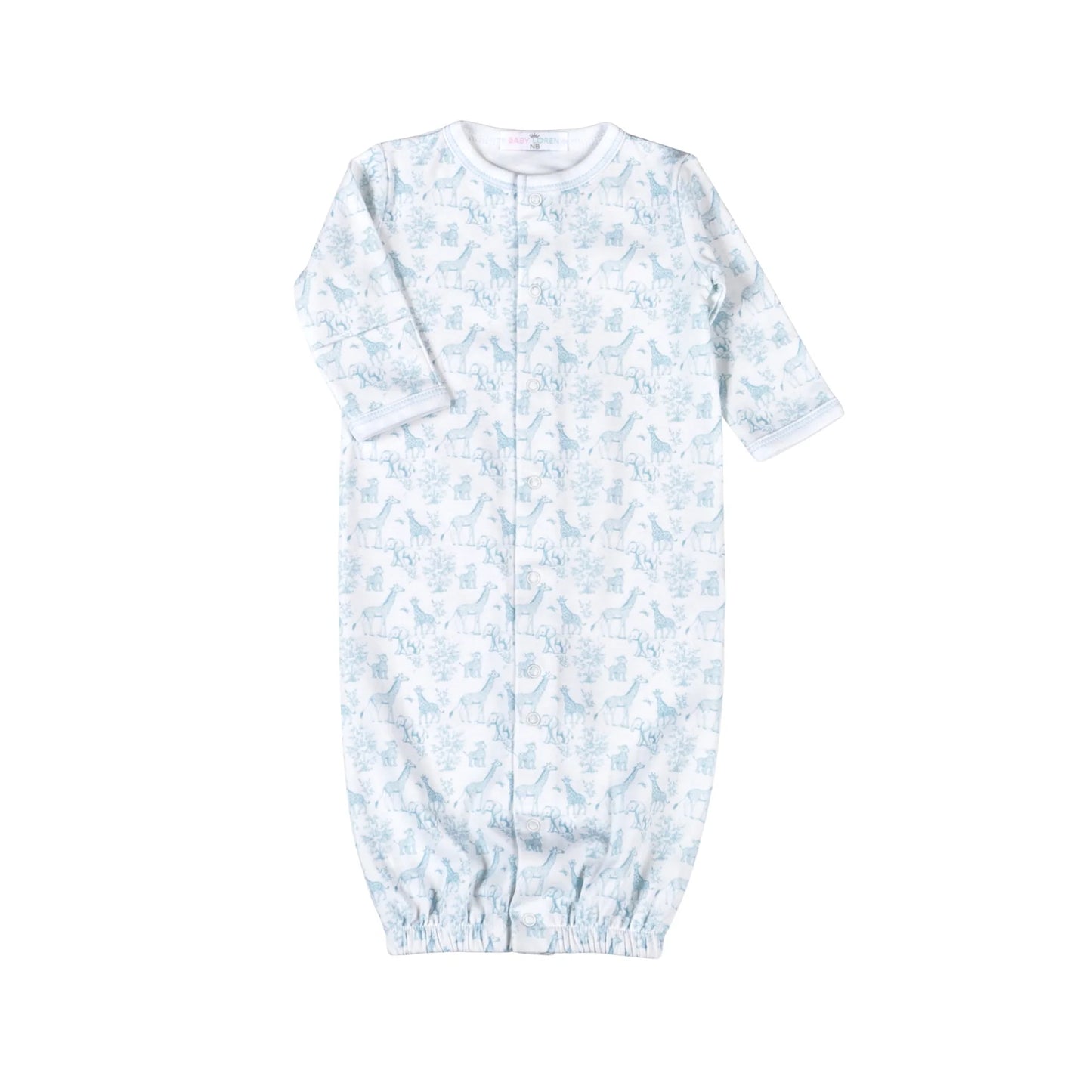Blue Baby Safari Converter Gown - Doodlebug's Children's Boutique