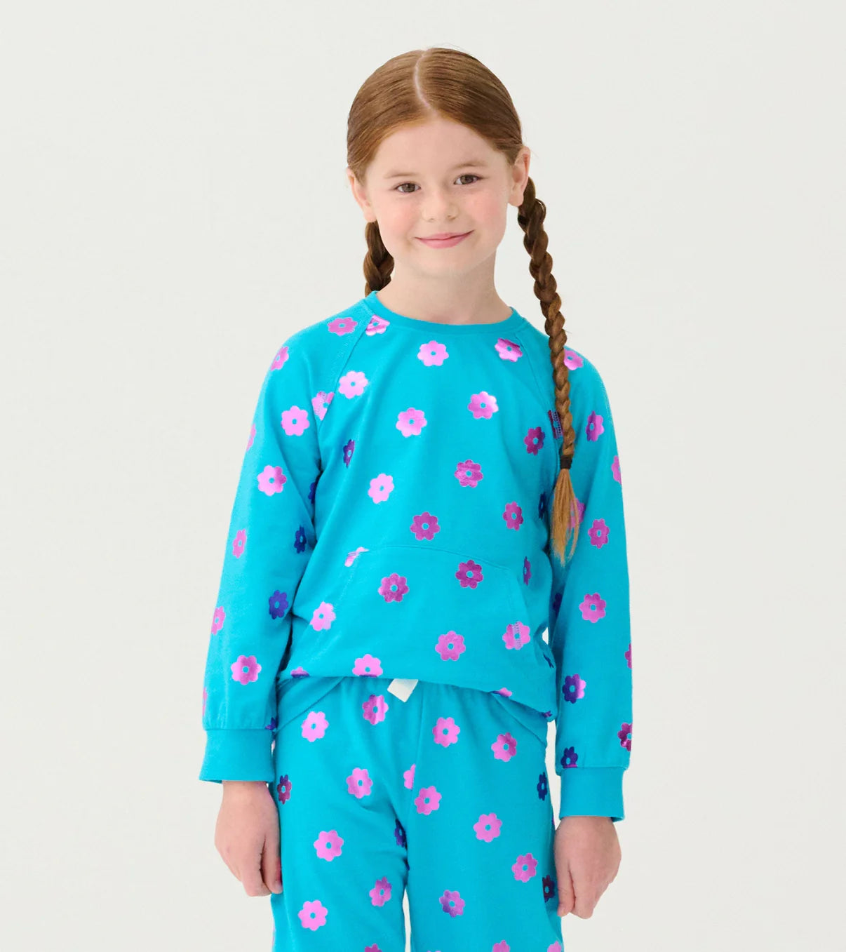 Blossom Cuffed Track Pants - Doodlebug's Children's Boutique
