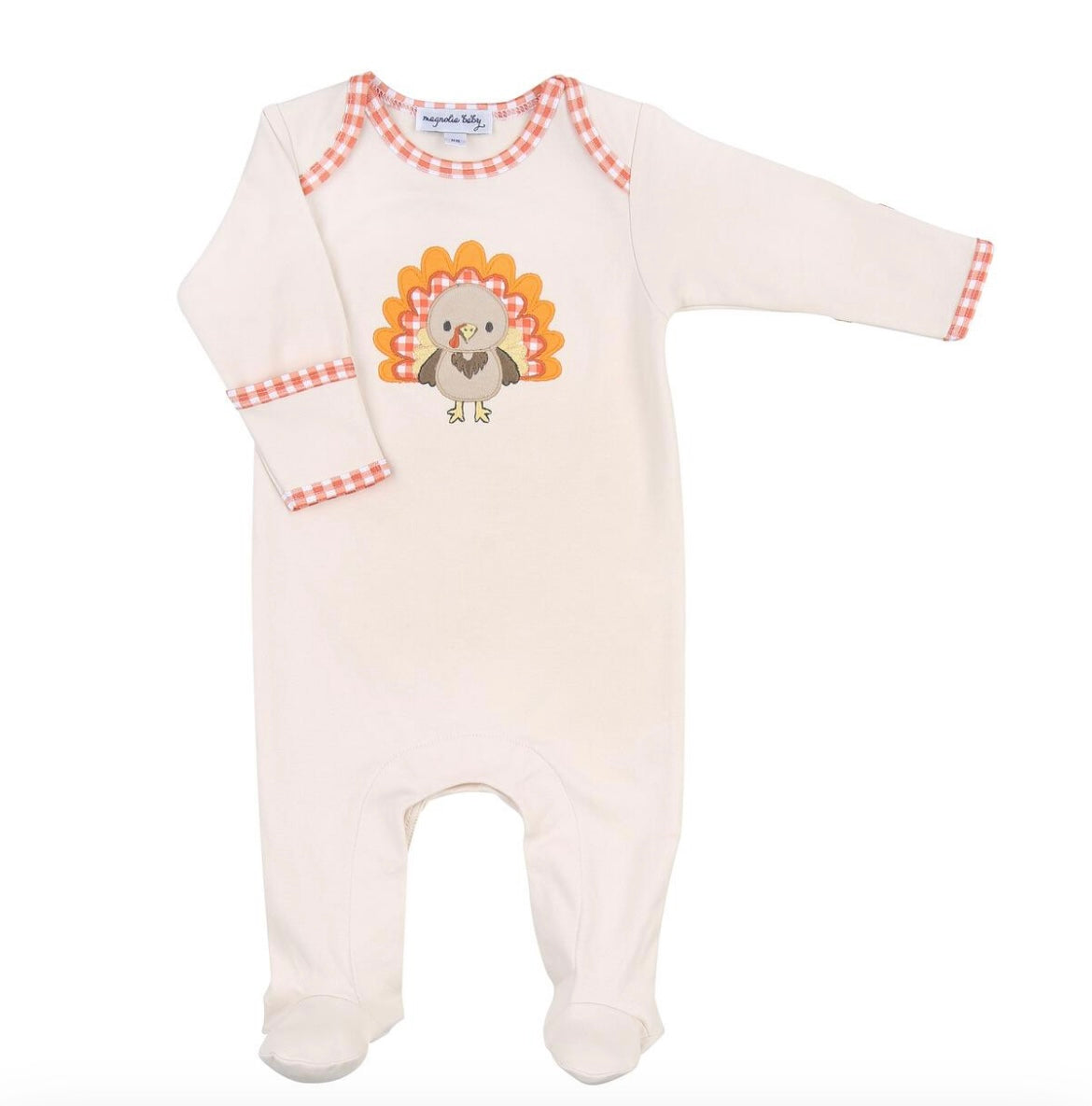 Thankful Turkey Applique Footie - Doodlebug's Children's Boutique