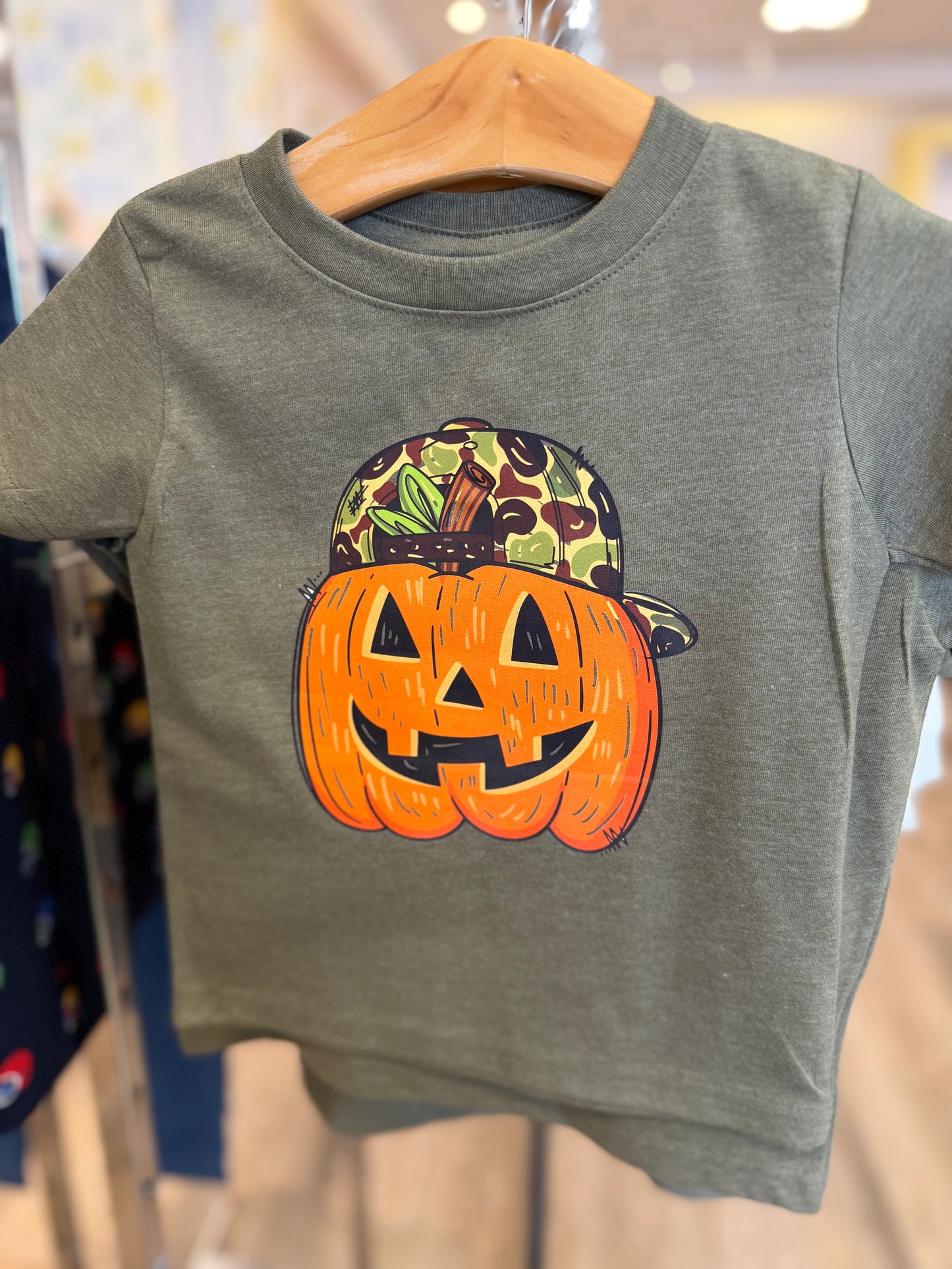Camo Hat Pumpkin Shirt