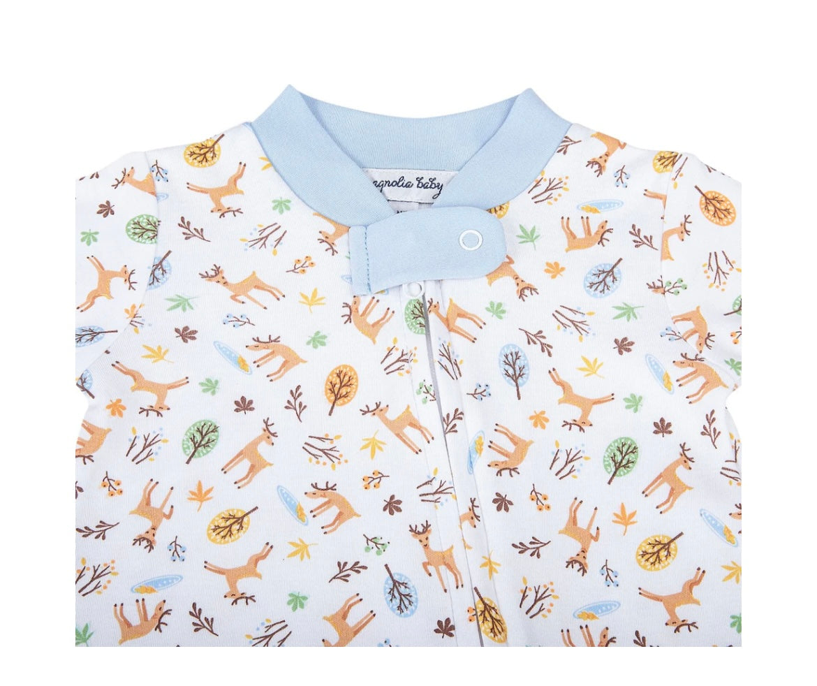Into the Forest Printed Zipper Footie - Doodlebug's Children's Boutique