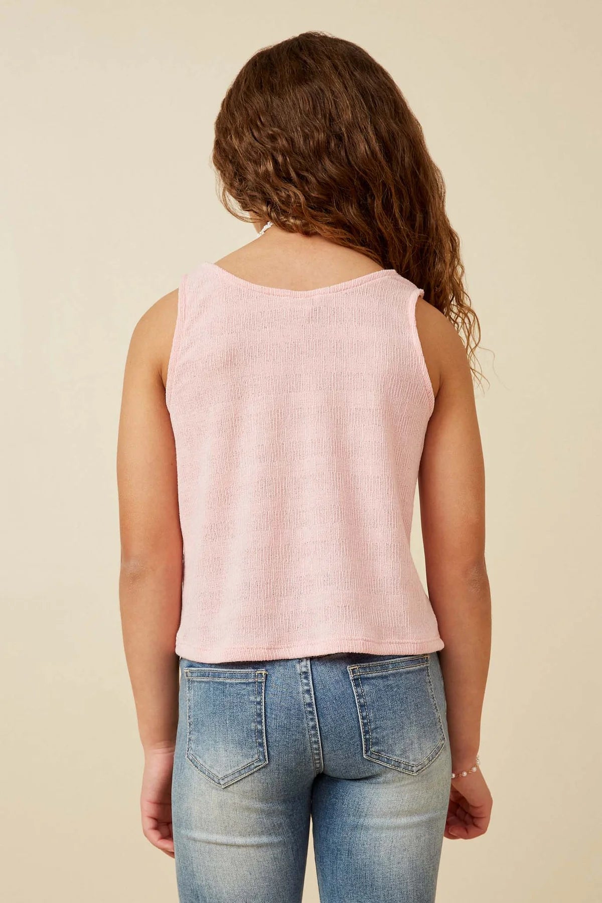 Pink Patterned Button Down Tank - Doodlebug's Children's Boutique