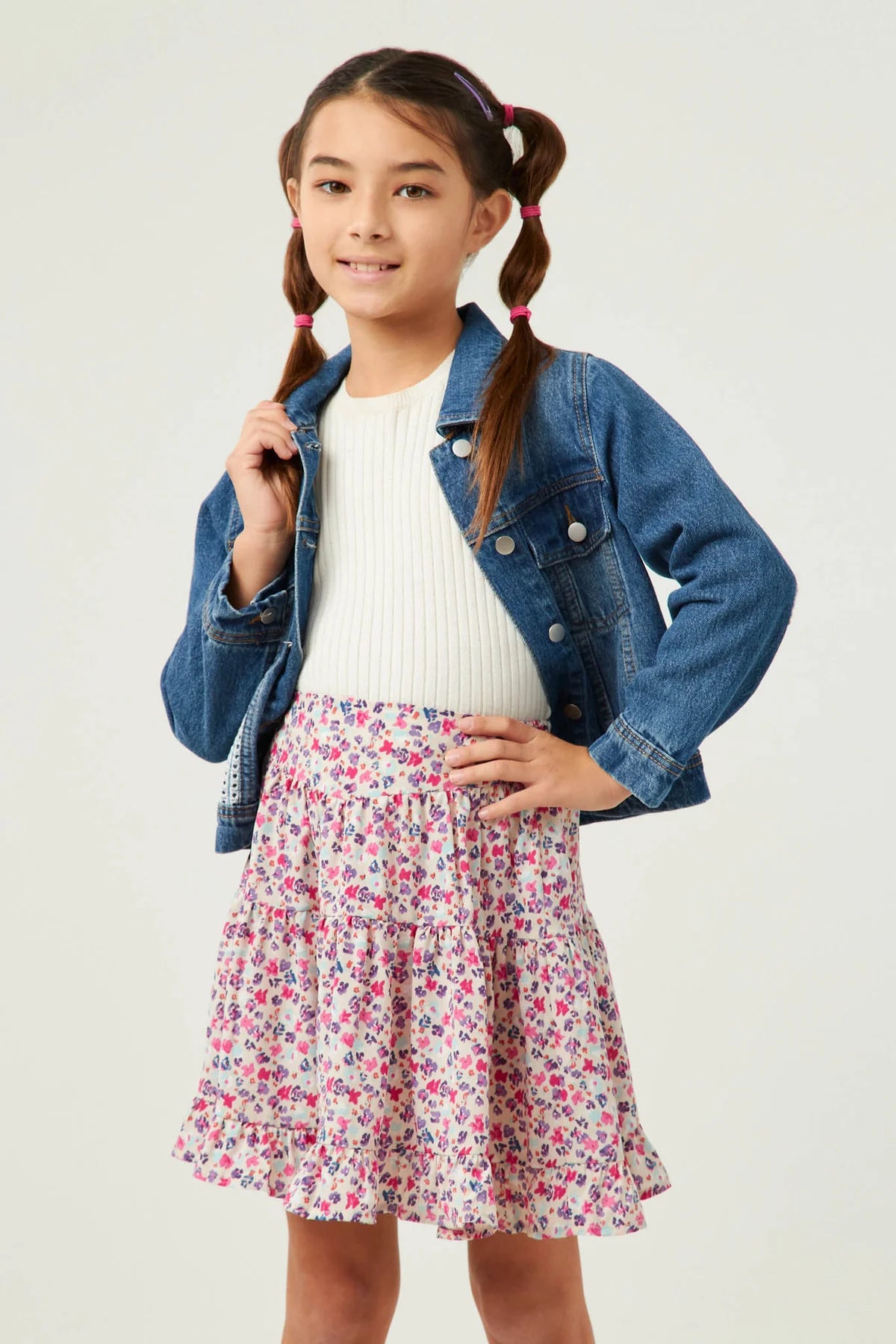 Ditsy Floral Ruffled Skirt - Doodlebug's Children's Boutique