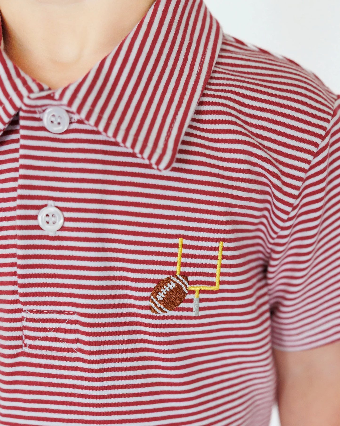Crimson Game Day Polo - Doodlebug's Children's Boutique