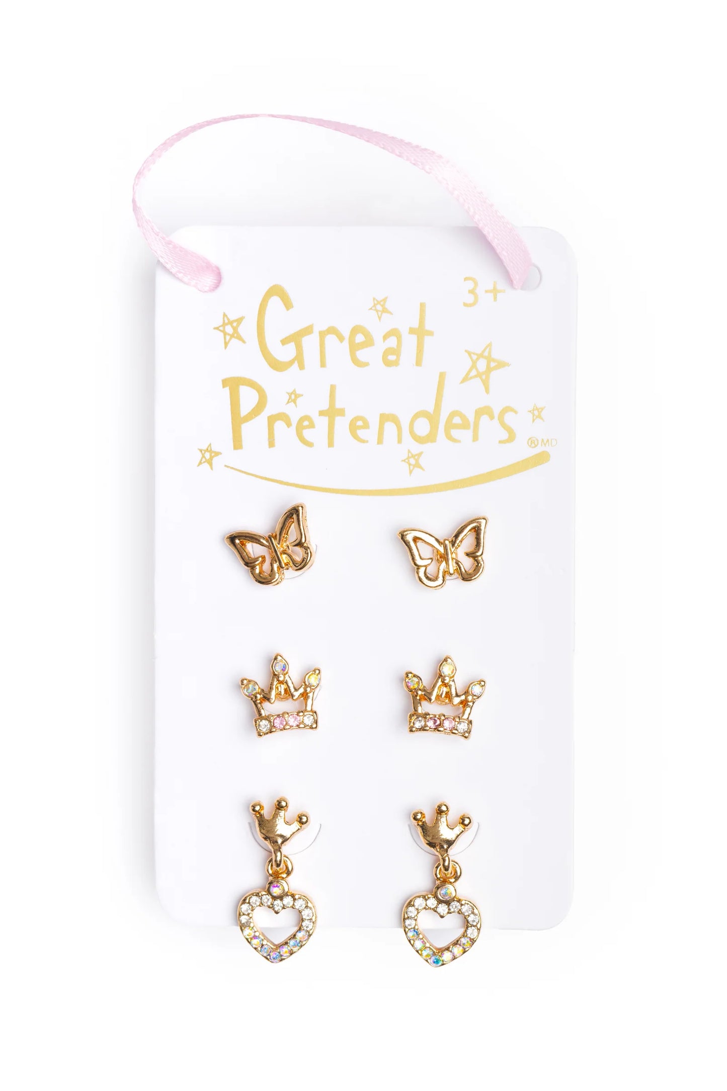 Boutique Royal Crown Studded Earrings Set - Doodlebug's Children's Boutique