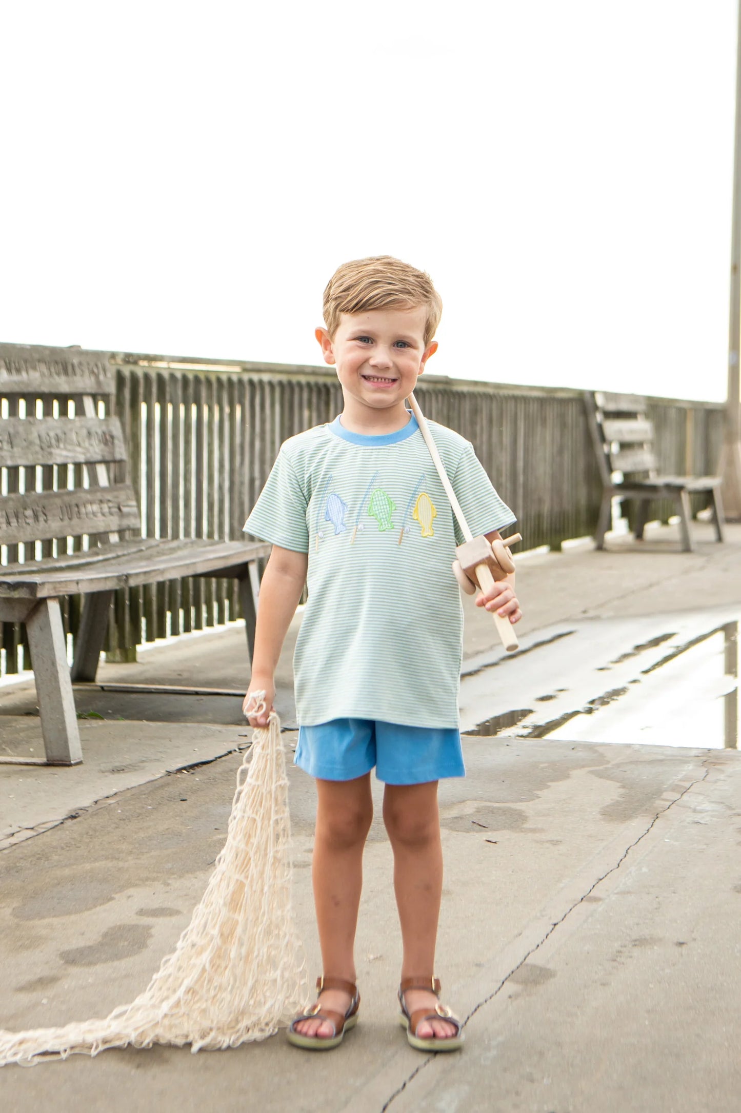 Hooked on Fishing Short Set - Doodlebug's Children's Boutique