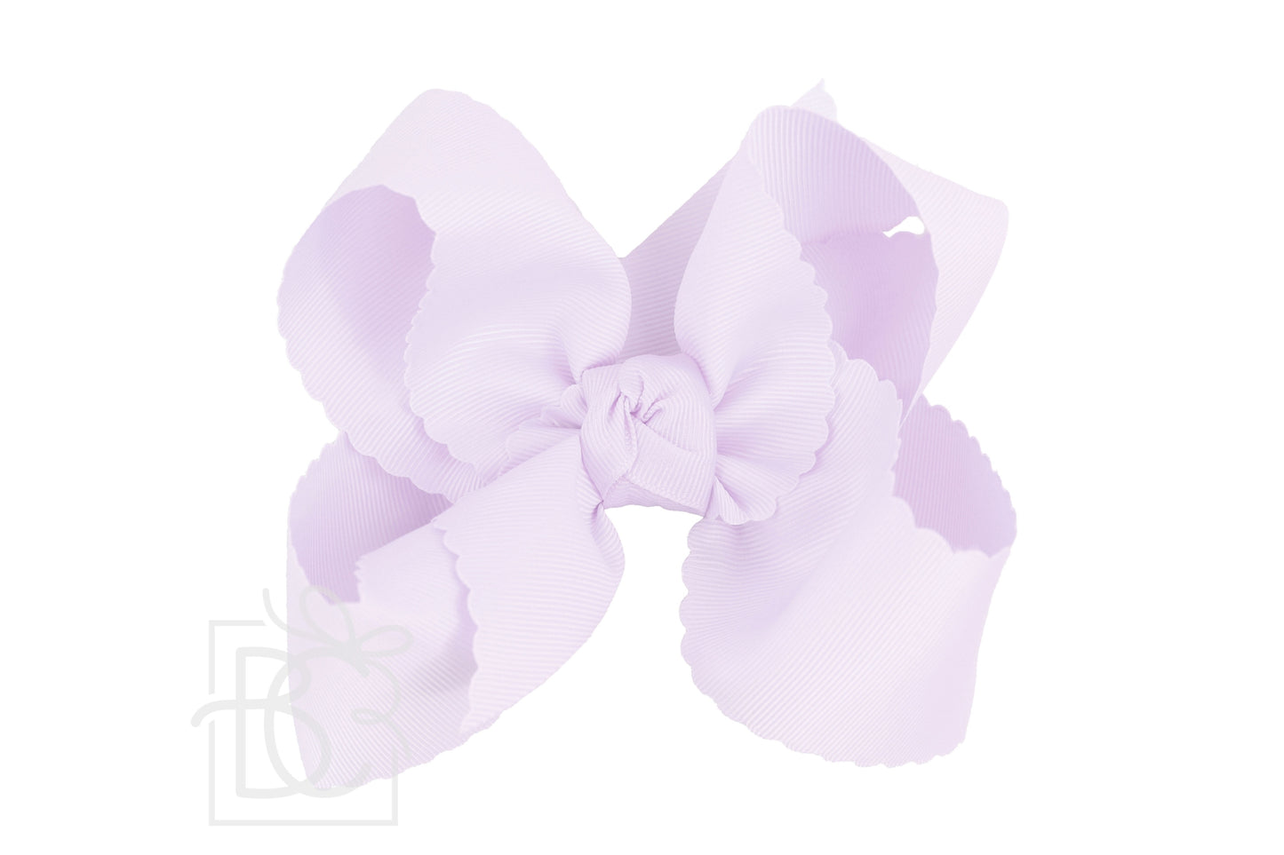 XL Scalloped Edge Bow in Powder Orchid - Doodlebug's Children's Boutique