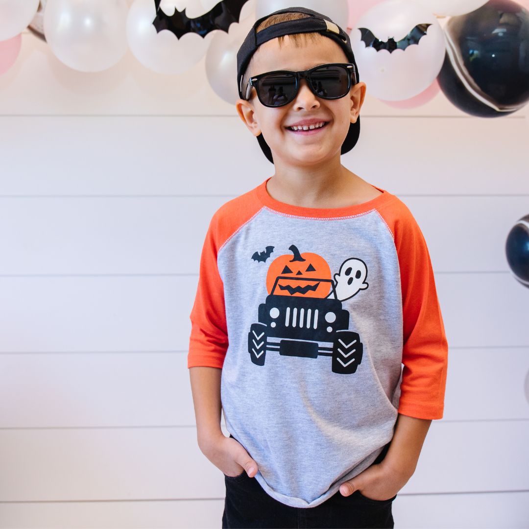 Halloween Monster Truck Raglan Tee - Doodlebug's Children's Boutique
