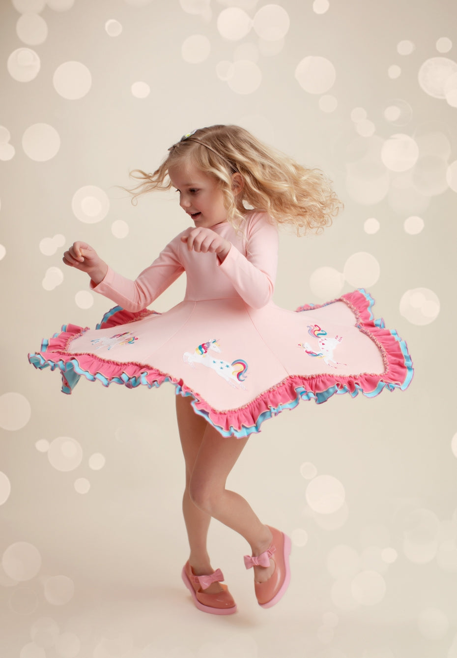 Unicorn Rainbow Dress - Doodlebug's Children's Boutique
