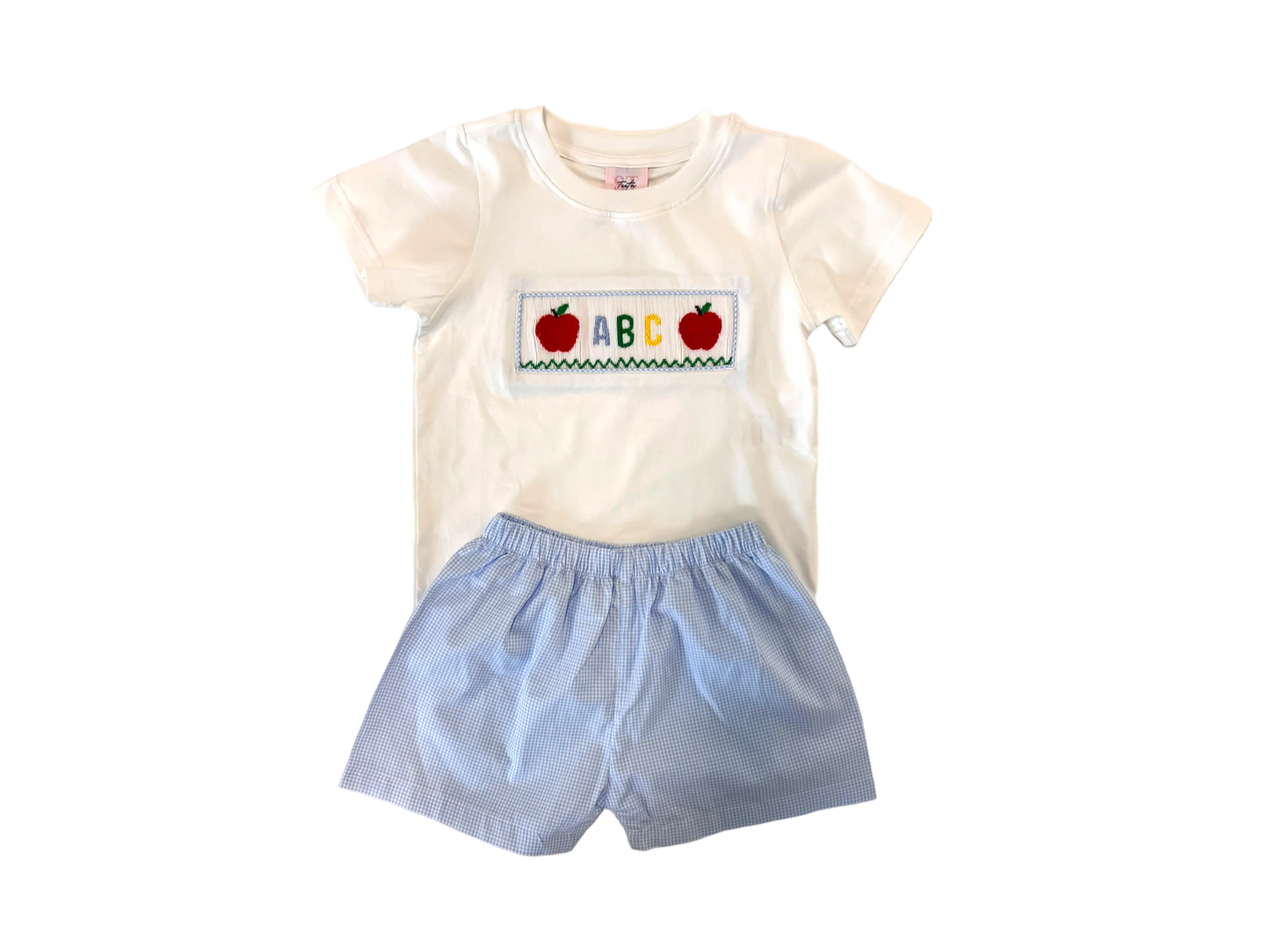 ABC Smocked Shorts Set - Doodlebug's Children's Boutique