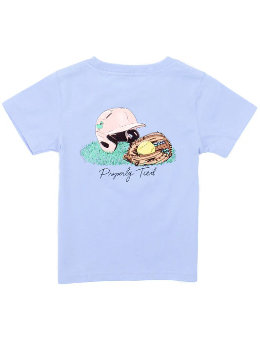 Girls Softball Short Sleeve Tee - Doodlebug's Children's Boutique