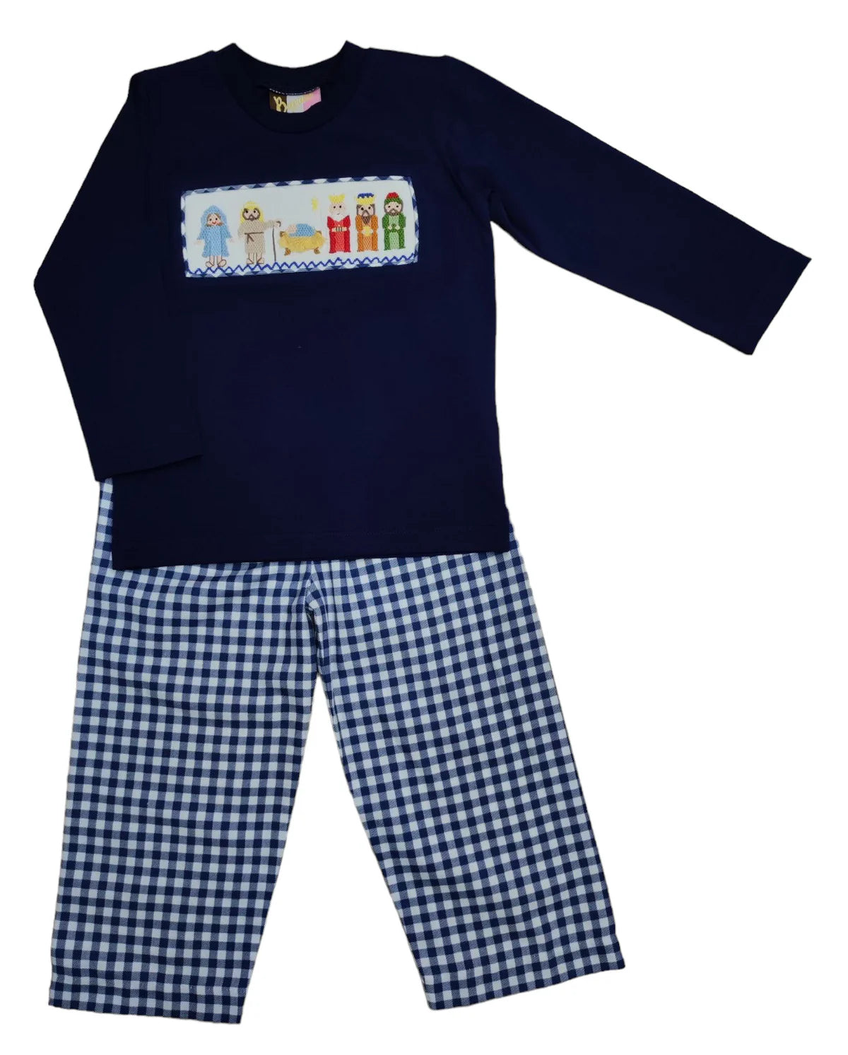 Nativity Smocked Pants Set - Doodlebug's Children's Boutique