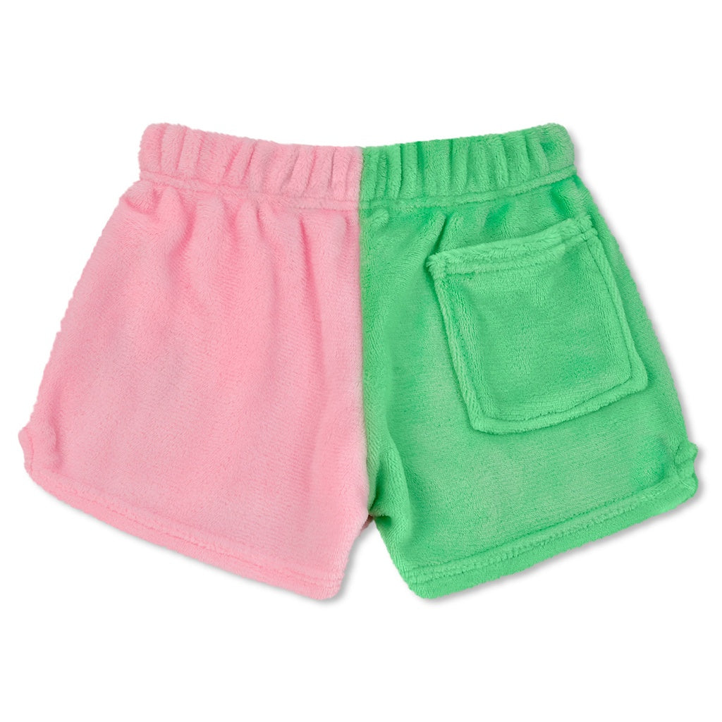 Strawberry Color Block Plush Shorts - Doodlebug's Children's Boutique