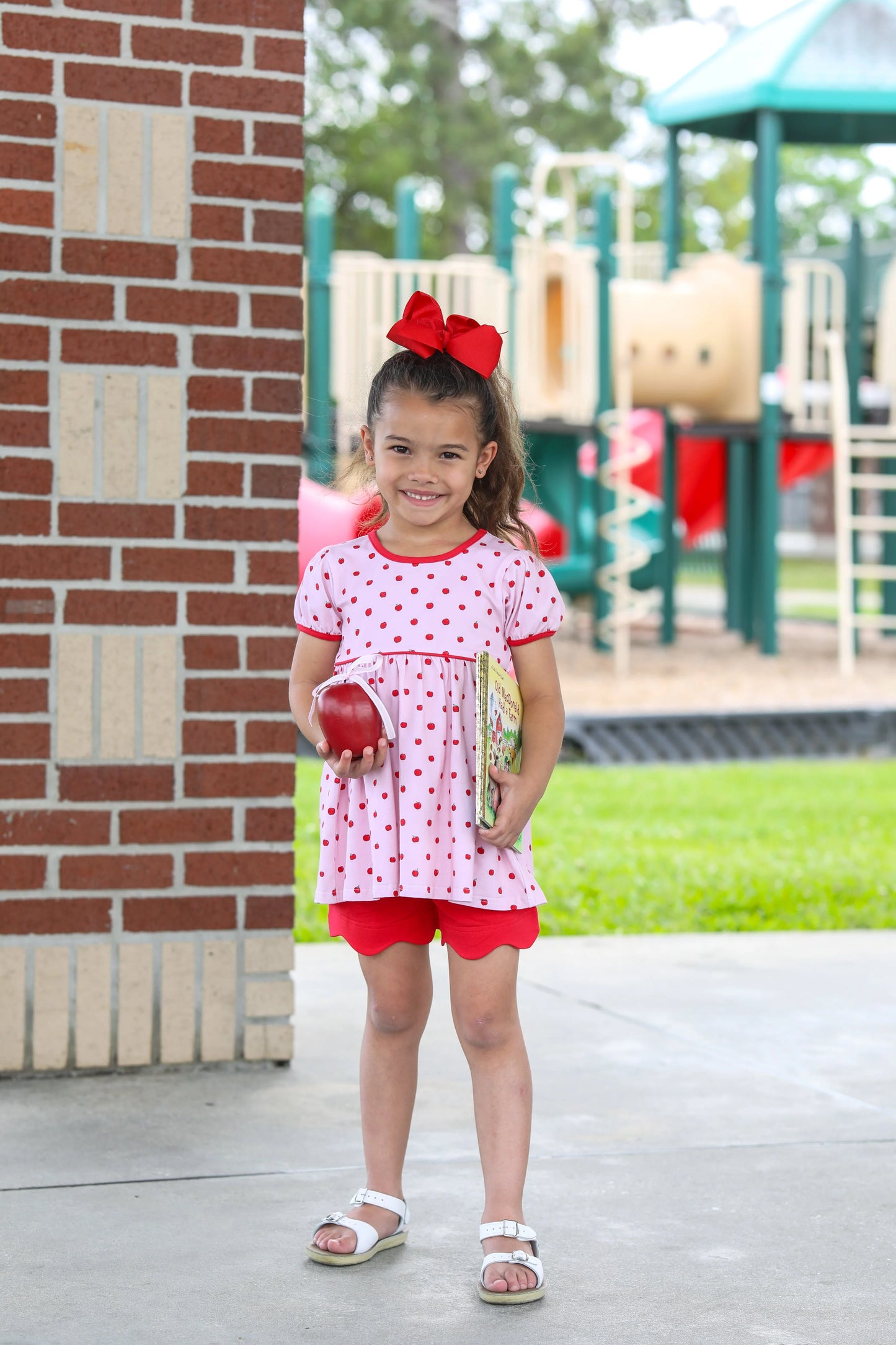 Apple Print Short Set - Doodlebug's Children's Boutique